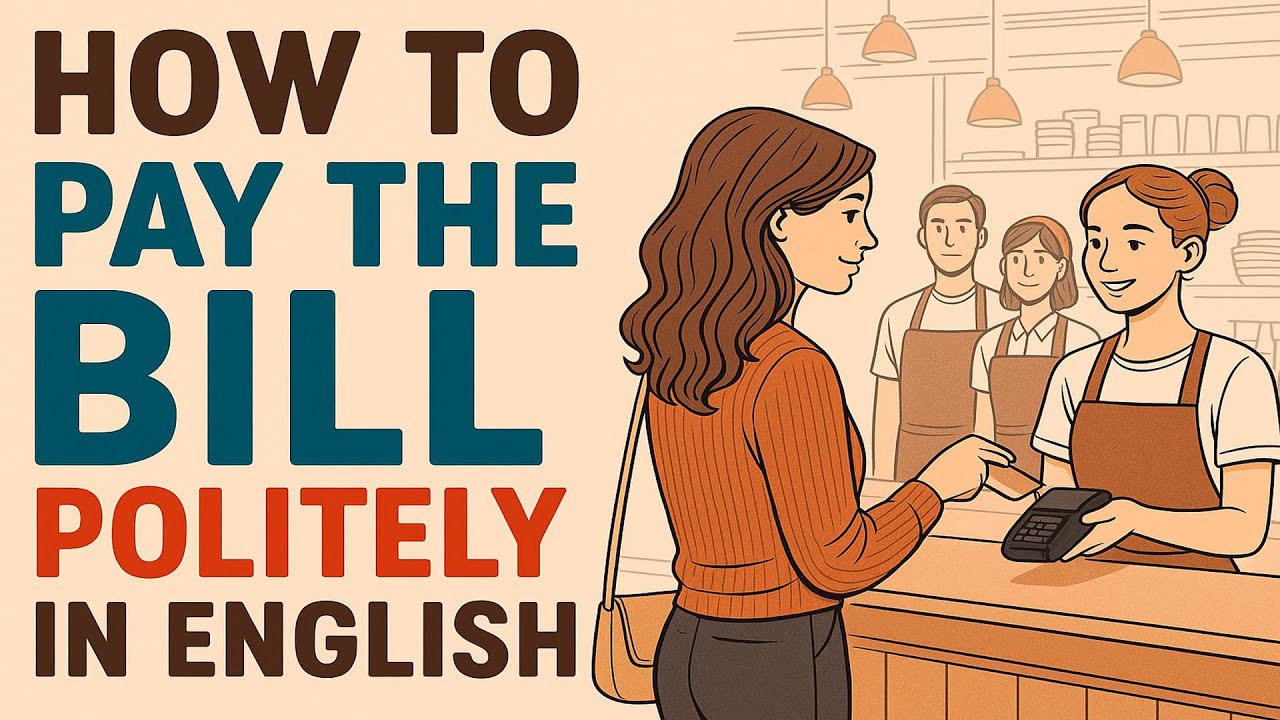How to Pay the Bill Politely in English | Real Life Restaurant English Conversation