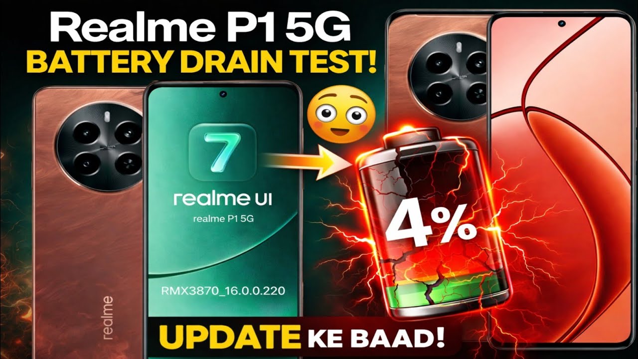  Realme P1 5G Battery Drain Test 🔋 | RMX3870_16.0.0.220 Update Ke Baad 😱