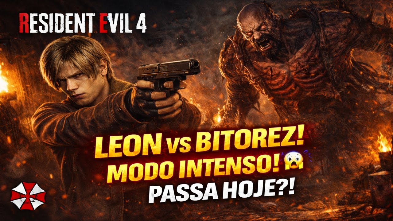 LEON VS BITOREZ! 😱 Modo Intenso no Resident Evil 4 Remake — Será que passamos hoje?