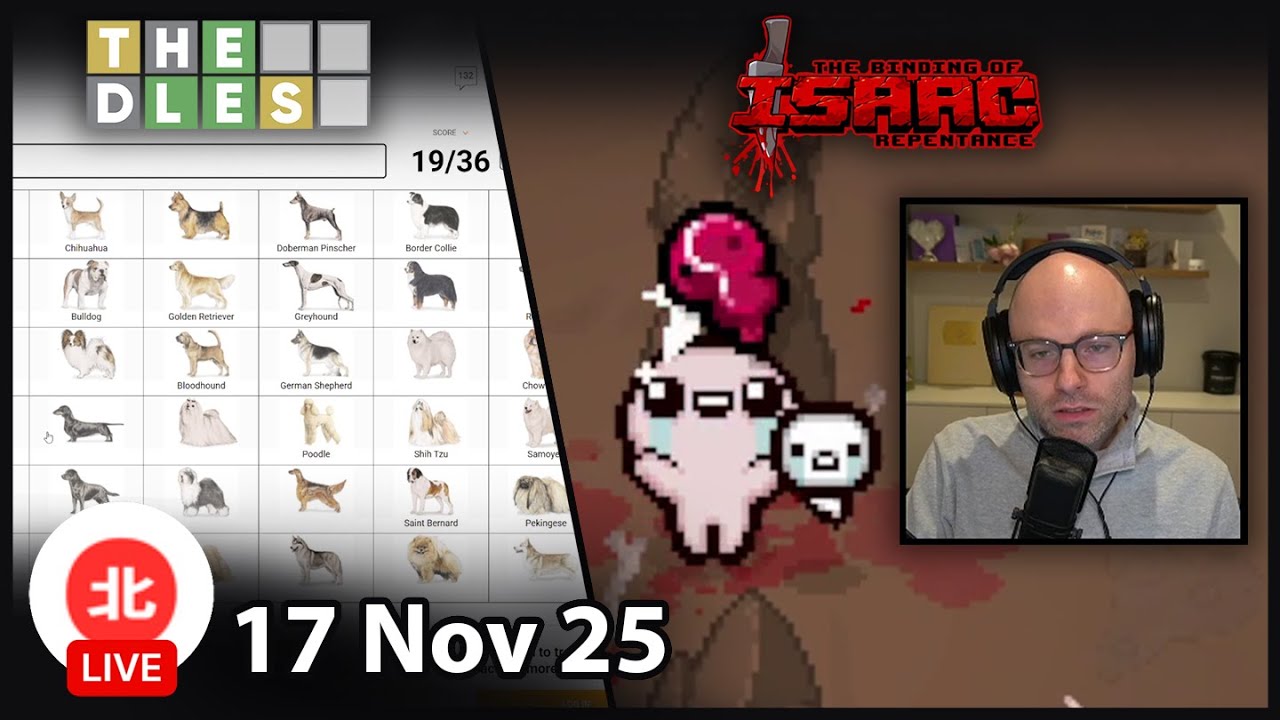THE DLES / The Binding of Isaac: Repentance - 17 Nov 2025 - Unofficial Northernlion VOD without Chat