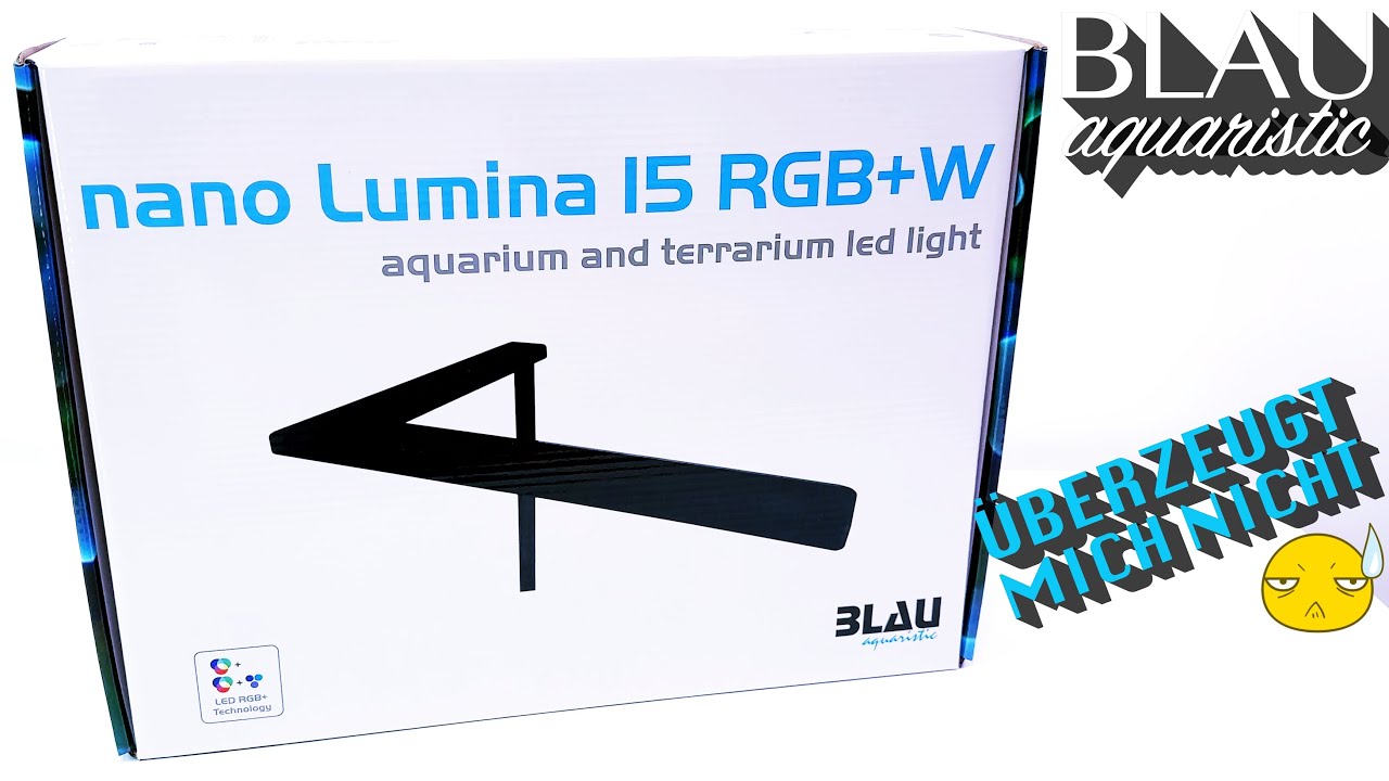 Blau Aquaristic Nano Lumina 15 RGB+W Aquarium LED Beleuchtung