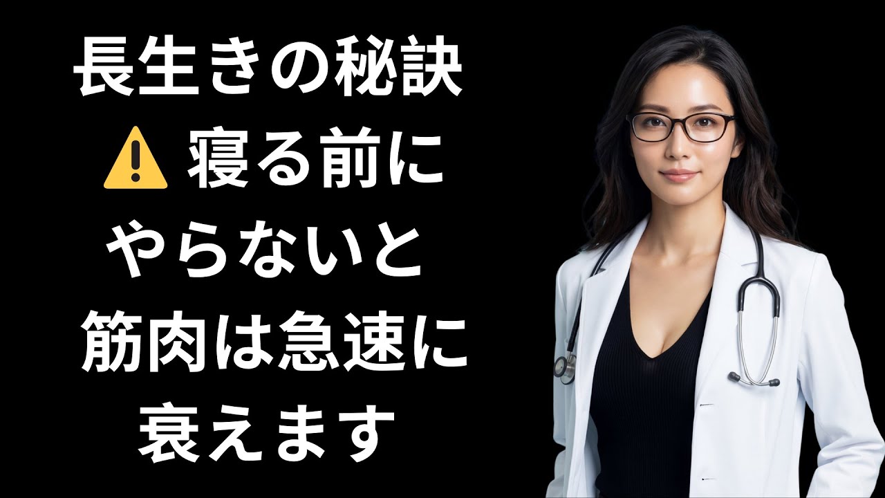 🛌 就寝前のひと工夫が重要｜何もしないと筋肉は少しずつ衰えていきます【高齢者の健康】