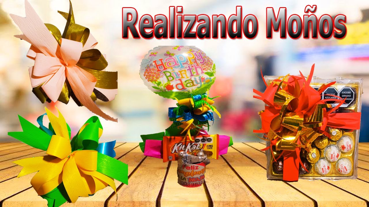 Realizando moños.Facil de realizar
