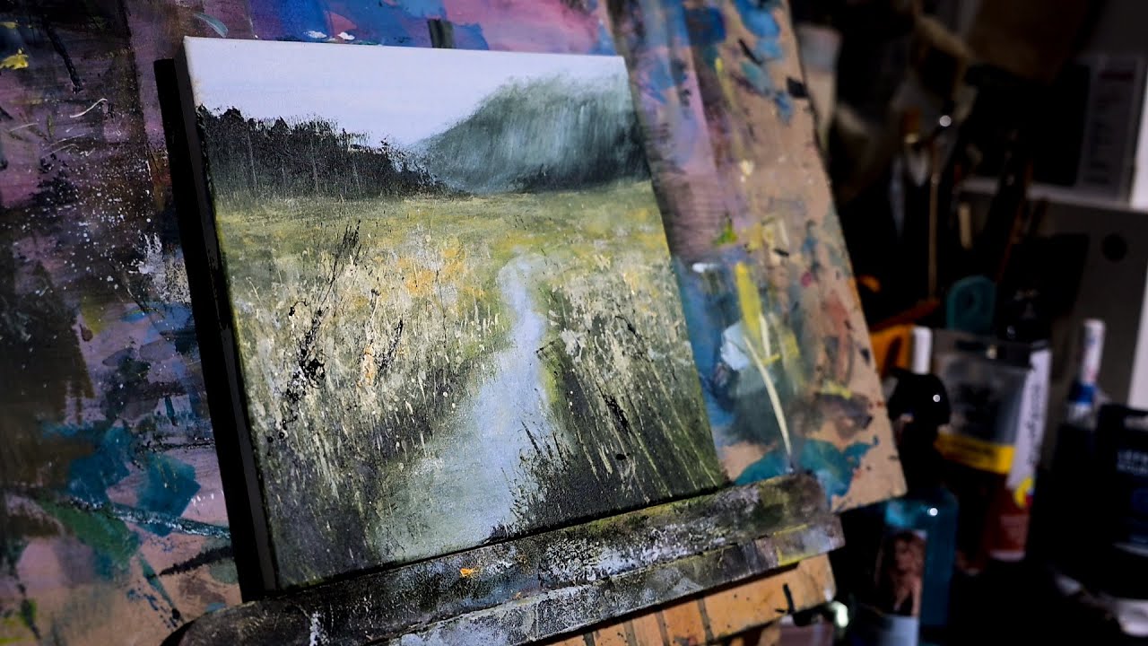 Semi-abstract landscape from reference (making of)