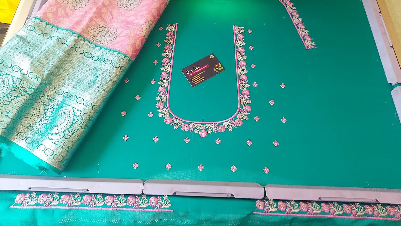 #Trending #Flower Embroidery #Blouse Designs 🧵