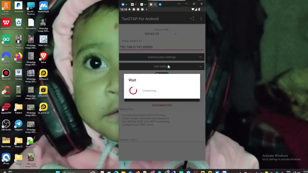 Second part of vpn access in mumu player for survey solution.