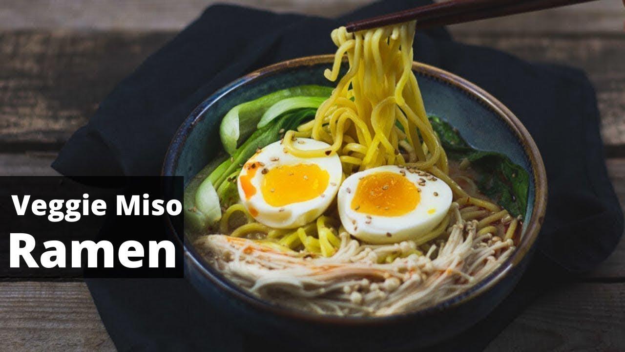 Wie koche ich eine Veggie Miso Ramen - 10 Minuten 🍜
