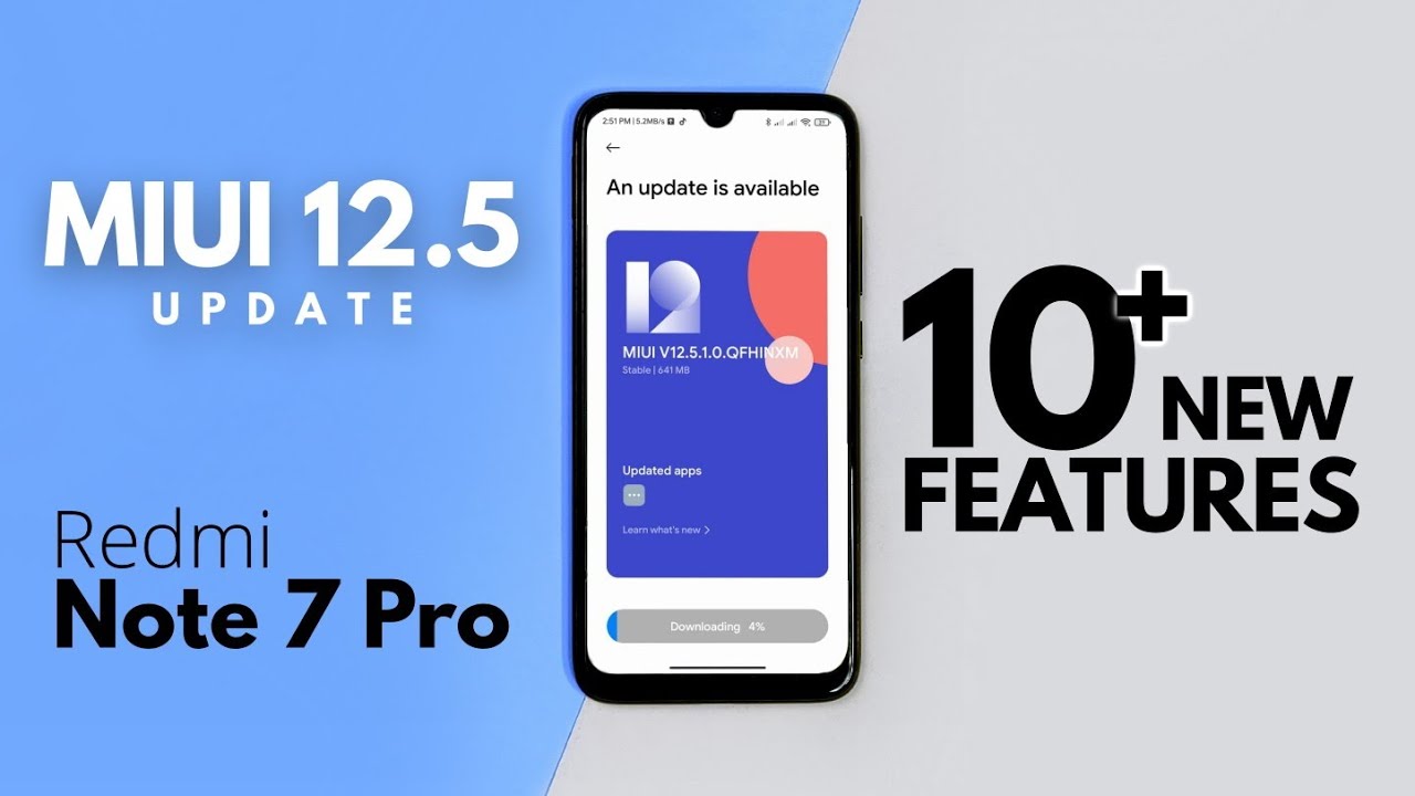 Redmi Note 7 Pro MIUI 12.5 Update Features in Hindi | MIUI 12.5.1.0 Indian Stable