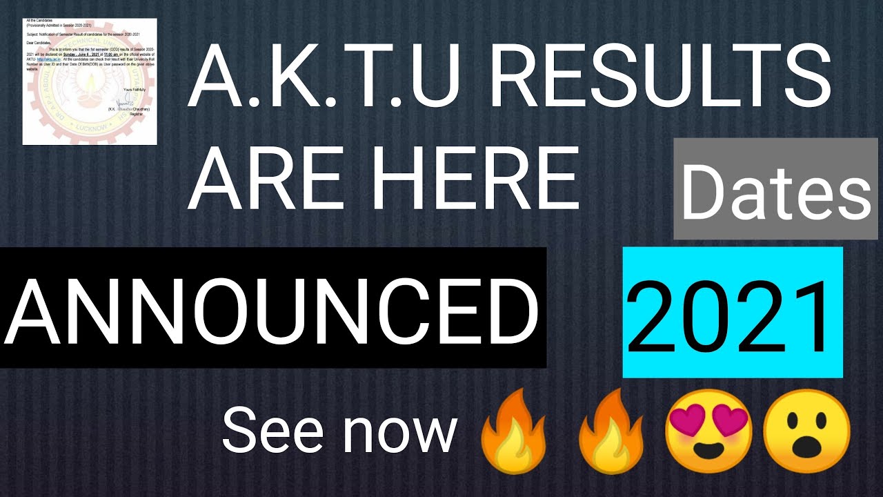 AKTU Results Announce This Date . Watch it now. First Semester 2021🔥🔥🔥