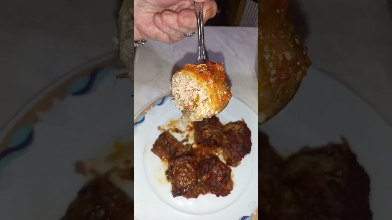 Μπιφτέκια τυλιγμένα με λωρίδες μελιτζάνας
