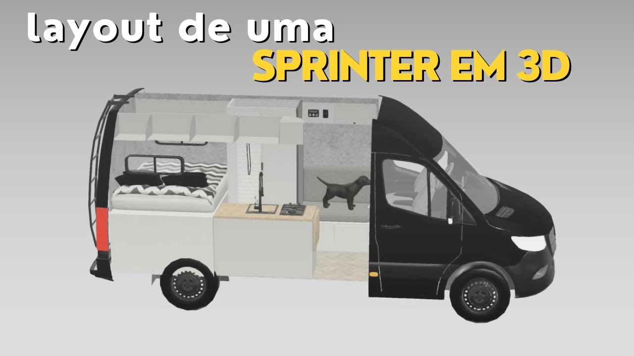 Projeto da nossa nova Van Sprinter em software 3D
