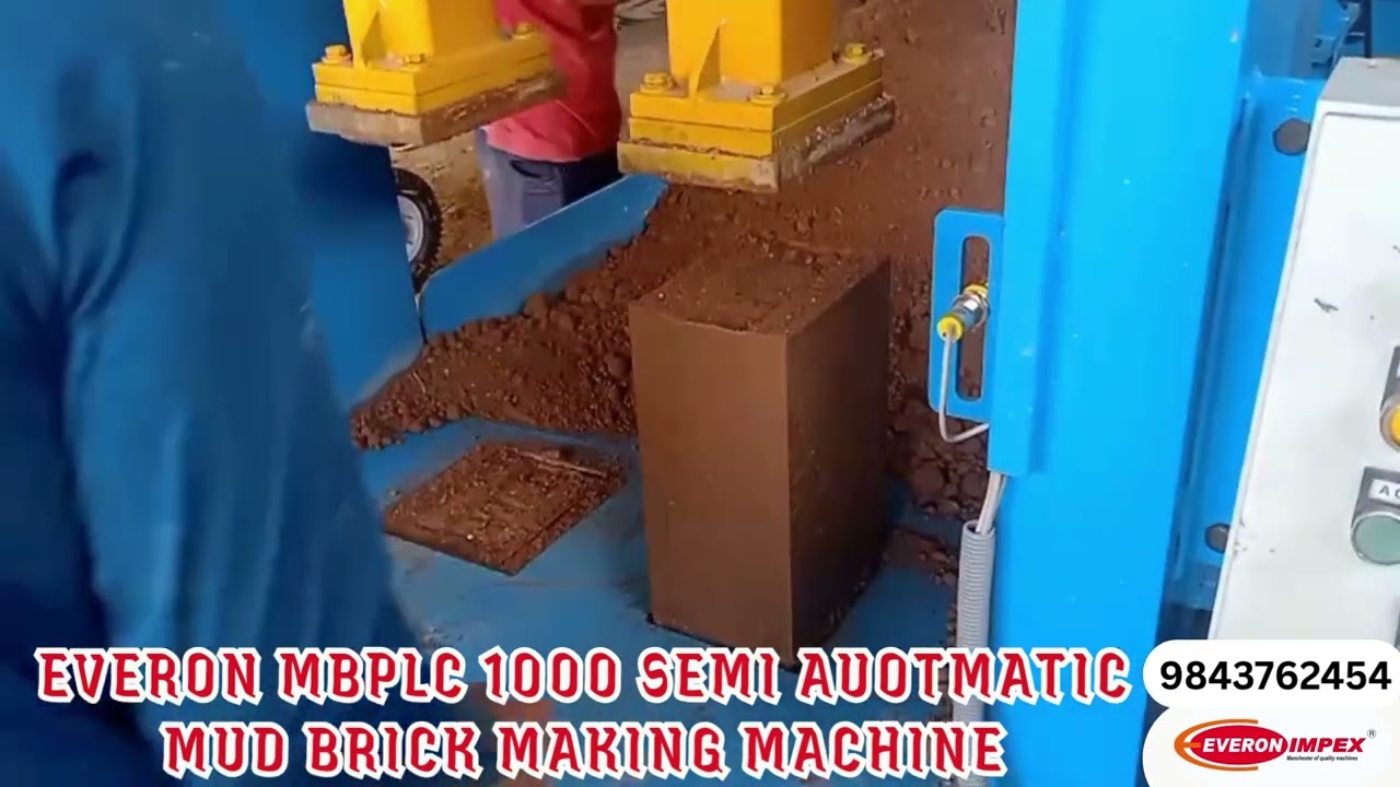 EVERON IMPEX MUD BRICK MAKING MACHINE - MODEL MBPLC 1000 | CONTACT : 0422-2332454 | +91 9843762454 |