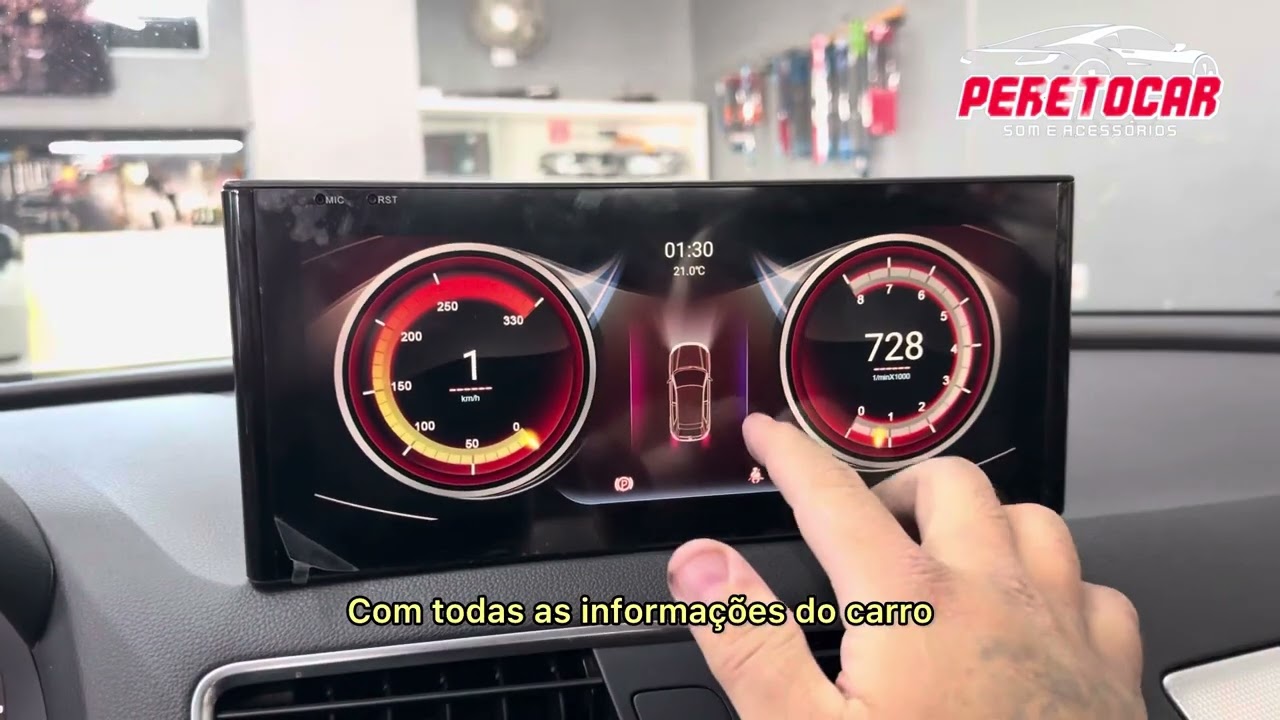 Audi Q3 2016 - Reparo de DRL e Instalação de multimídia Android 10,25” carplay sem fio (plugin play)