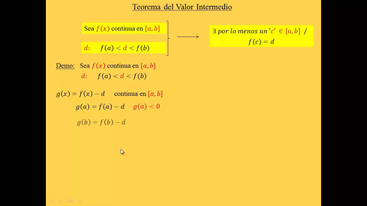 25 - Teorema del Valor Intermedio. Demostración - CBC UBA