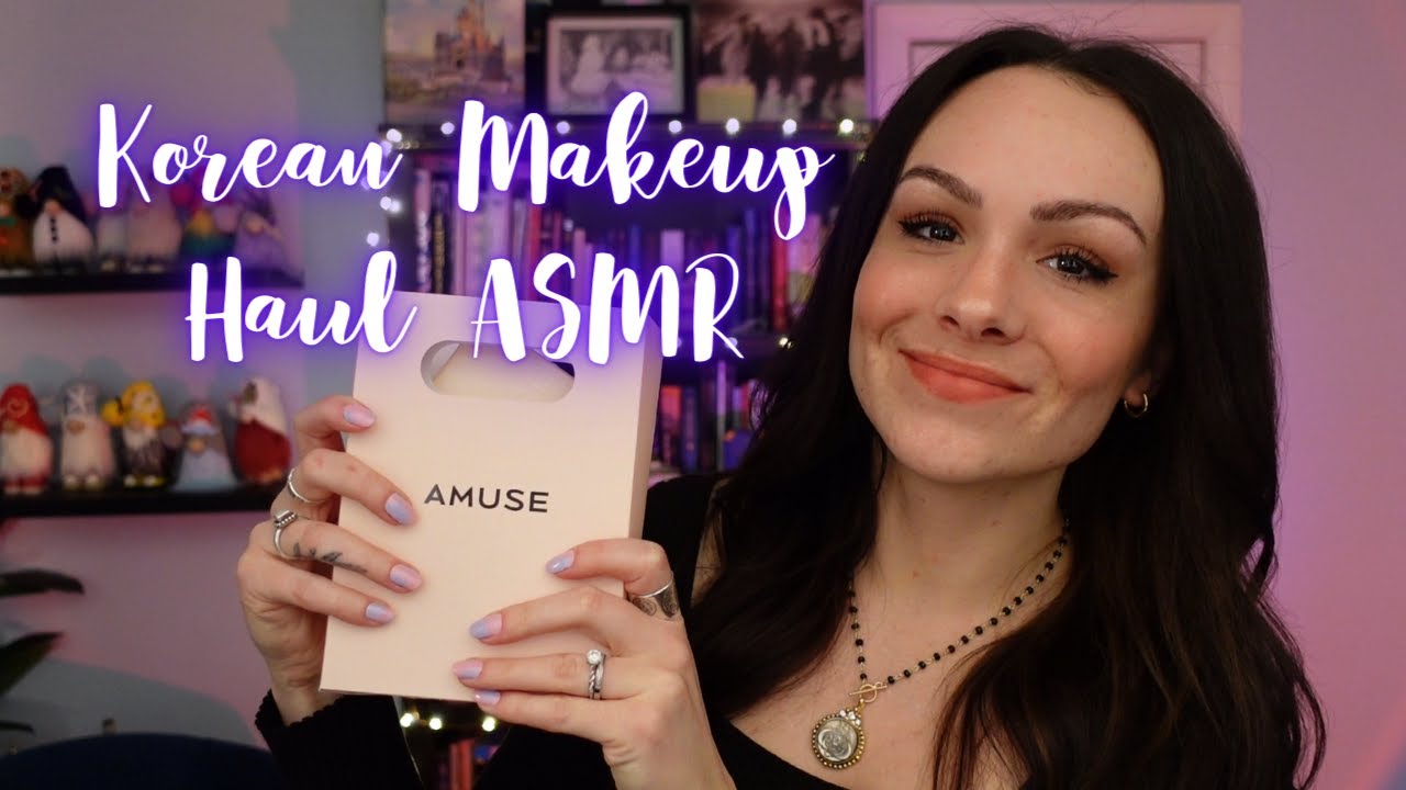 ASMR Amuse Korean Makeup Haul💄(Unboxing, Tapping, Whispering)