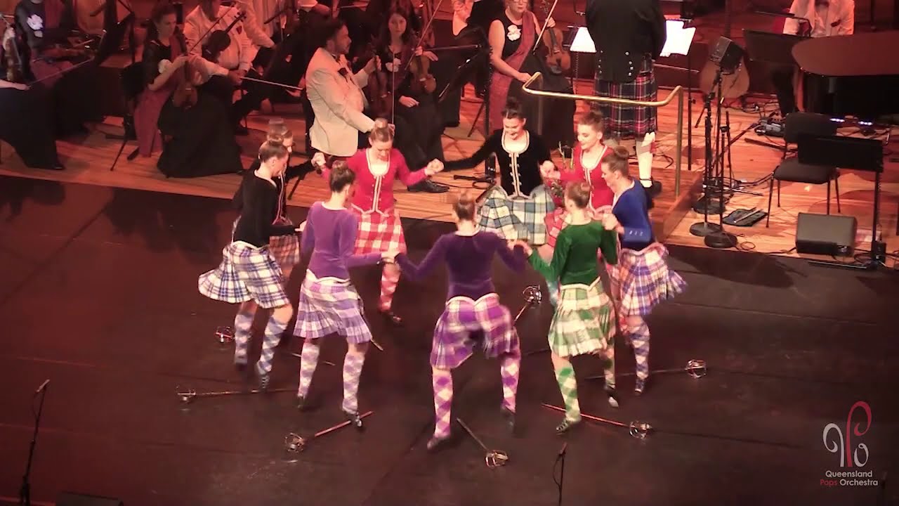 Sword Dance with OzScot Highland Dancers.  Andrew Roach on Bagpipes