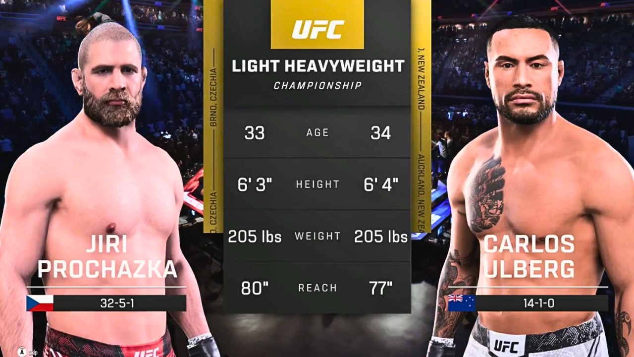 Jiri Prochazka vs Carlos Ulberg FULL FIGHT | UFC 5 AI Simulation Gameplay (CPU vs CPU)