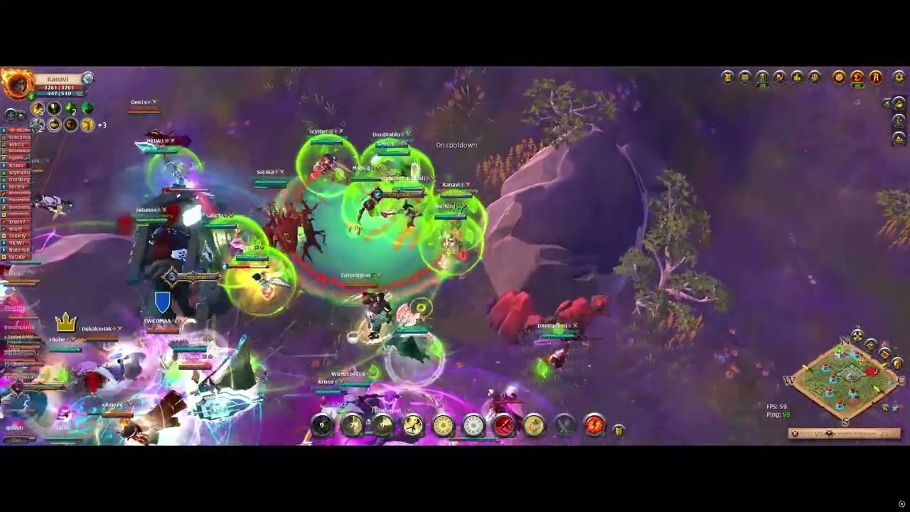 Albion Online 15/01/2025, 21 UTC Castle, 3 Way Fight, Hallowfall POV vs G2, LaPililasarmy