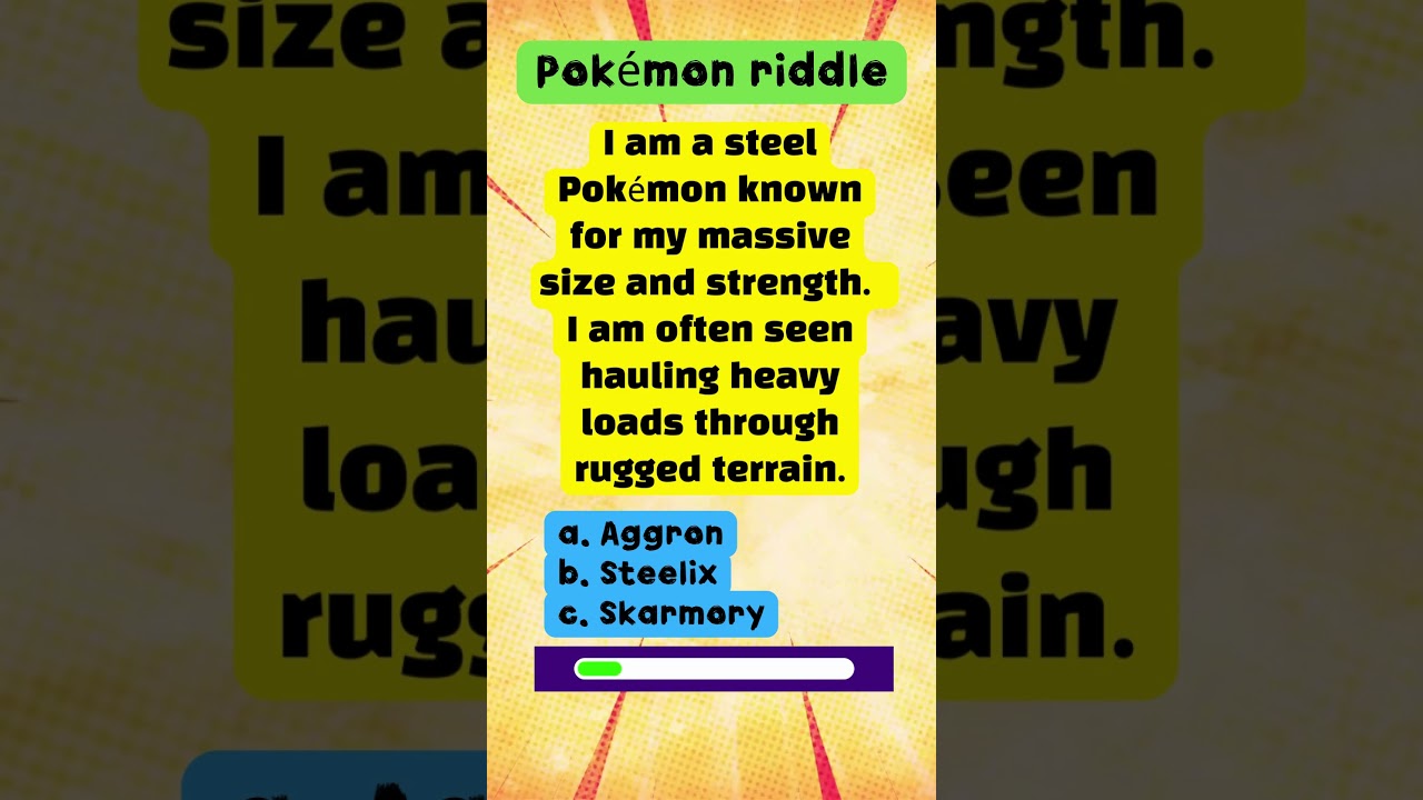 Answer the Pok&eacute;mon riddle! #pok&eacute;mon #pokemon #english #pokemongo #riddle #answer #solve