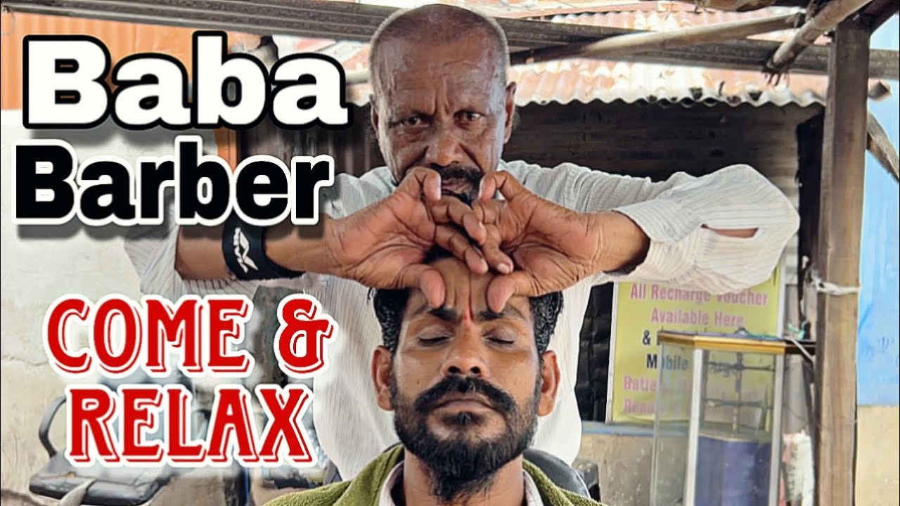 Baba Barber Greatest Head Massage with twist in neck - Amazing Indian barber
