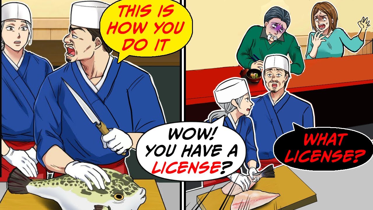 A 50-year-old newcomer confidently claimed that blowfish should be sliced thin but...