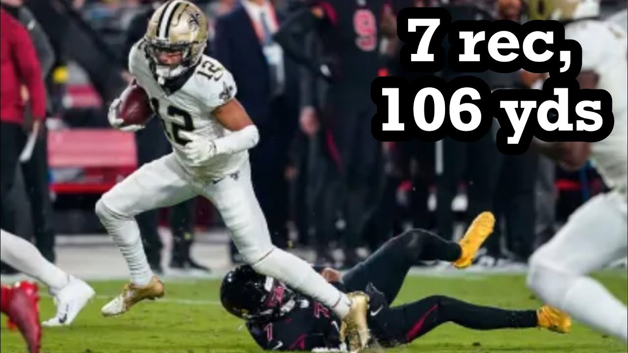 Chris Olave Standout Performance vs. Cardinals! 7 rec, 106 yds!