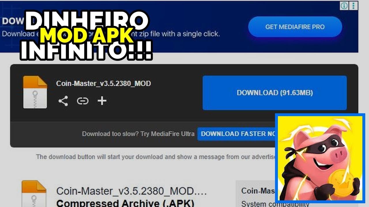 🔥COIN MASTER V MOD APK DINHEIRO INFINITO🔥(atualizado 2026)