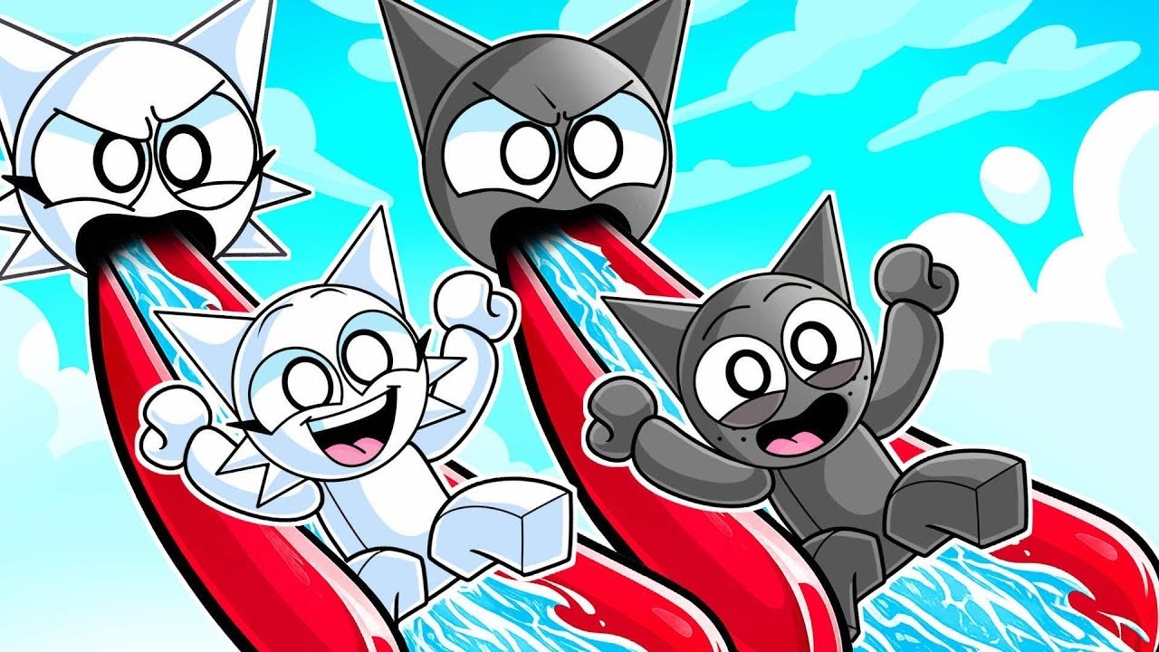 CLIMBING the WORLD'S BIGGEST SPRUNKI SLIDE on Roblox!