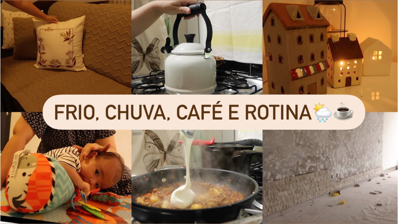 VLOG de rotina com chuva, café e uma janta deliciosa | Estamos colocando o revestimento na sala 🏡❤️