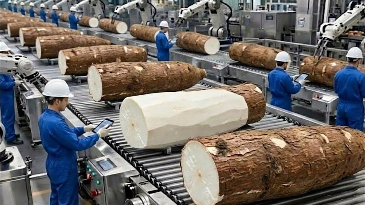 How Cassava Flour Is Made | Inside America’s Largest Cassava Processing Plant (Full Process)
