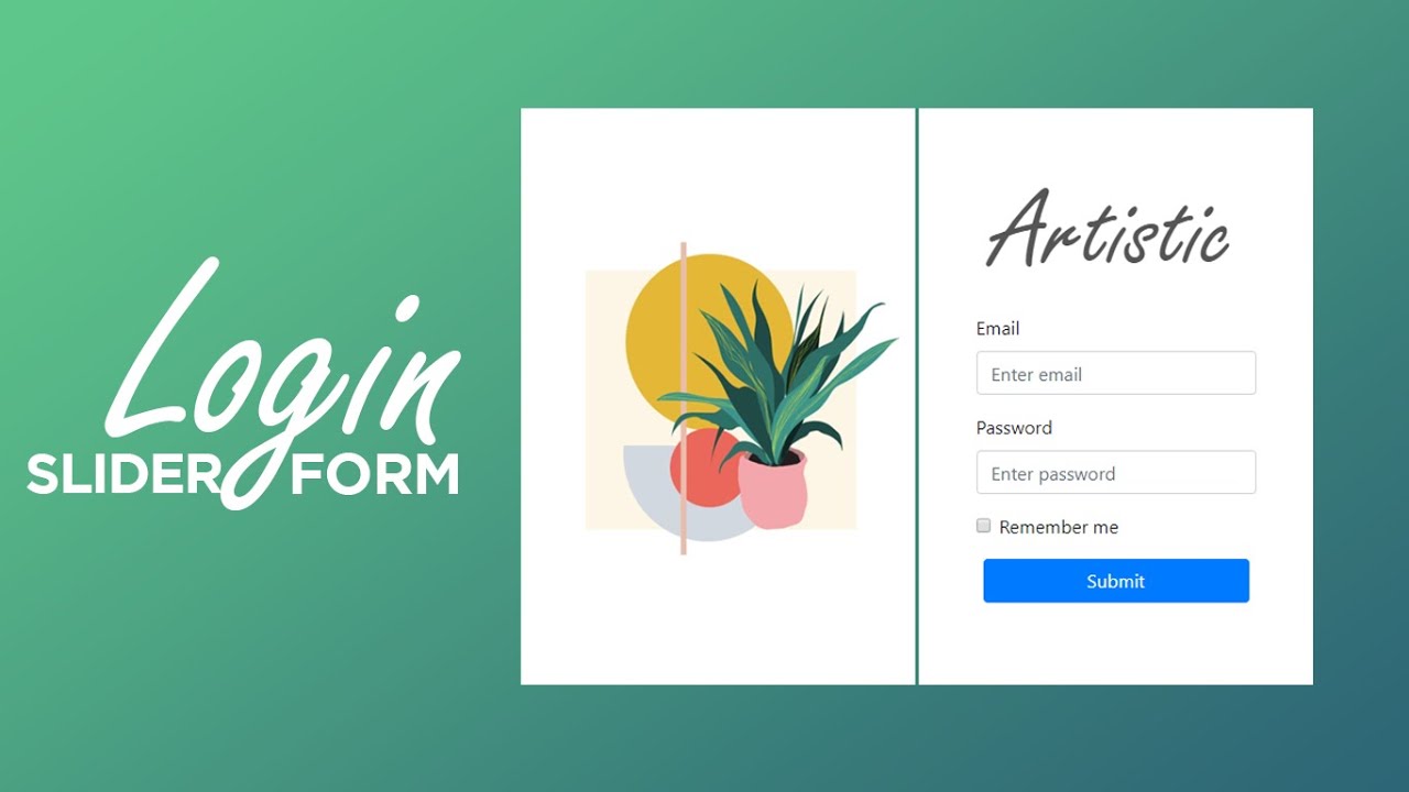 How to Create a Slider Login Form in HTML, CSS & Bootstrap | Responsive Login Form Design