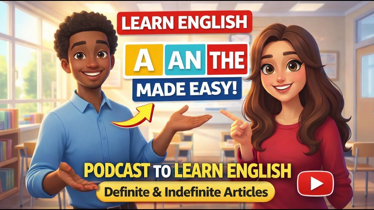 Podcast to learn English A1-A2 | Definite & Indefinite Articles in English Use 'A', 'An', and 'The