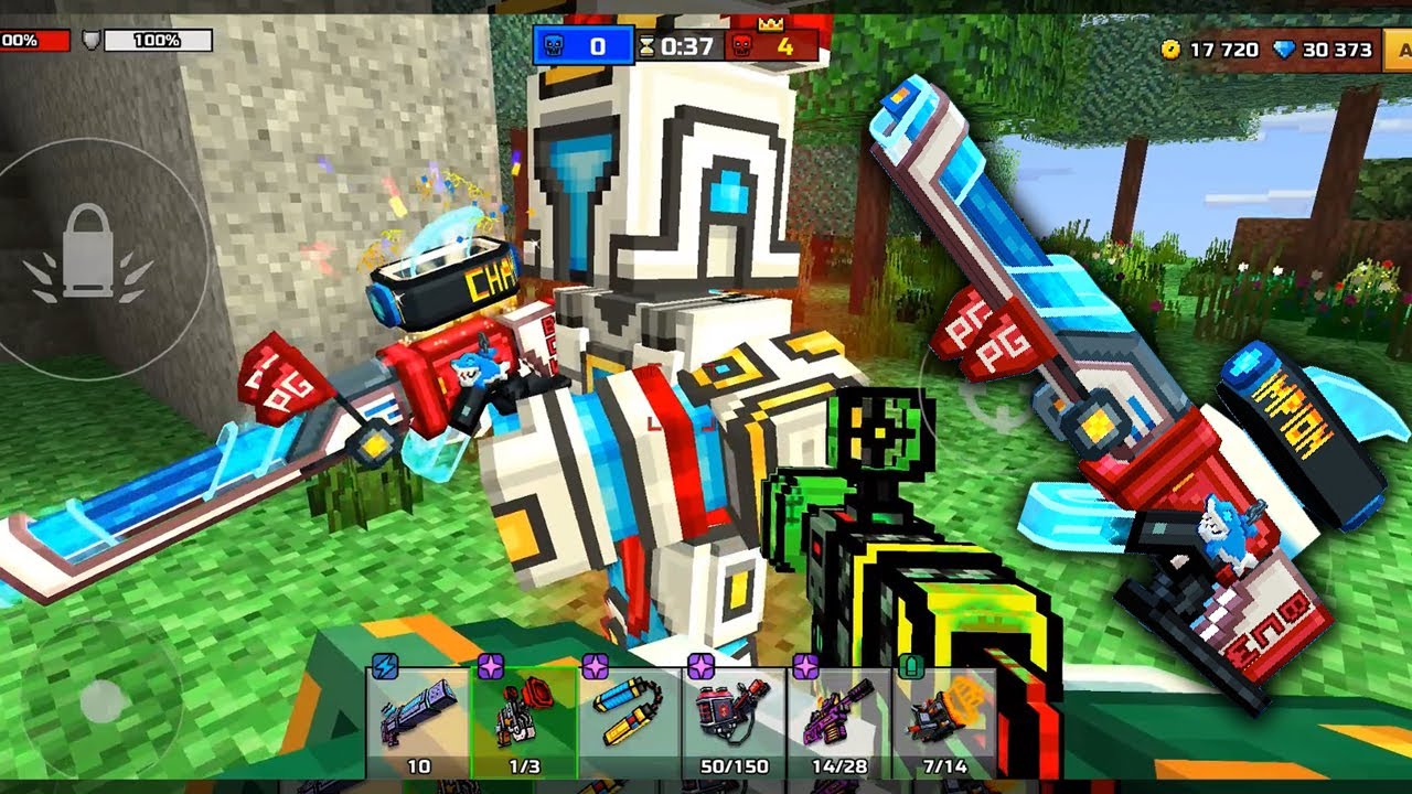 Pixel Gun 3D - Homerun Sniper - test damage (Exclusive Review)