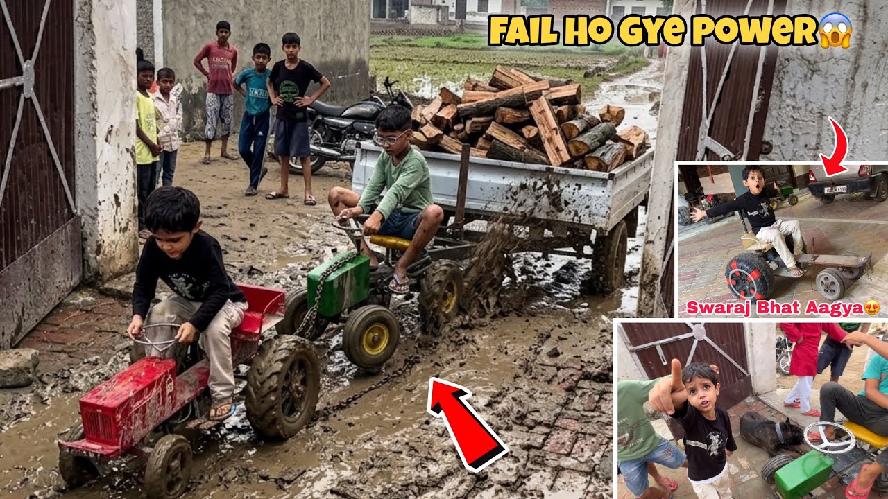 Jhon Deere Tractor Sy Big Trolla FulLod Wooden Leke Ramp Py Chadaya😱 Sawaraj First Time Bhaar Aaya