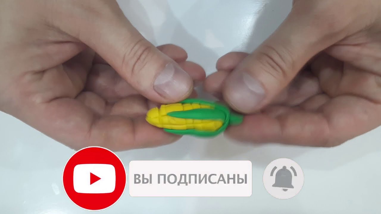 Лепим Кукурузу. Овощи из Пластилина. Видео Лепка у Романа