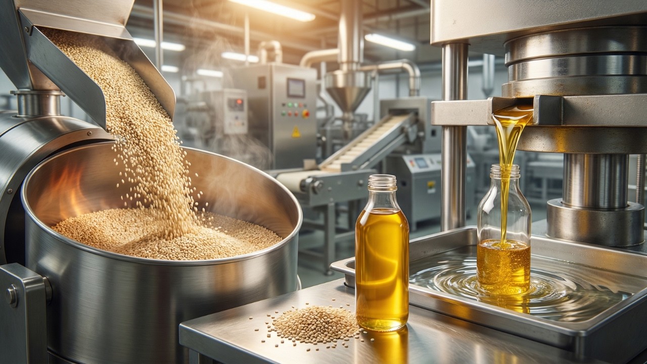 How it’s Made: Traditional Cold Pressed Sesame Oil | Factory Process ASMR #asmr