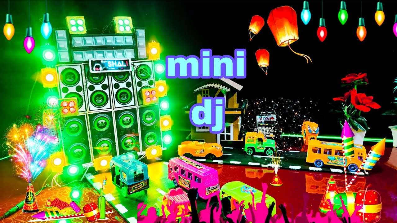 Mini Dj Truck Setup Loading | how to make mini dj with cardboard | mini dj light & dj setup at home