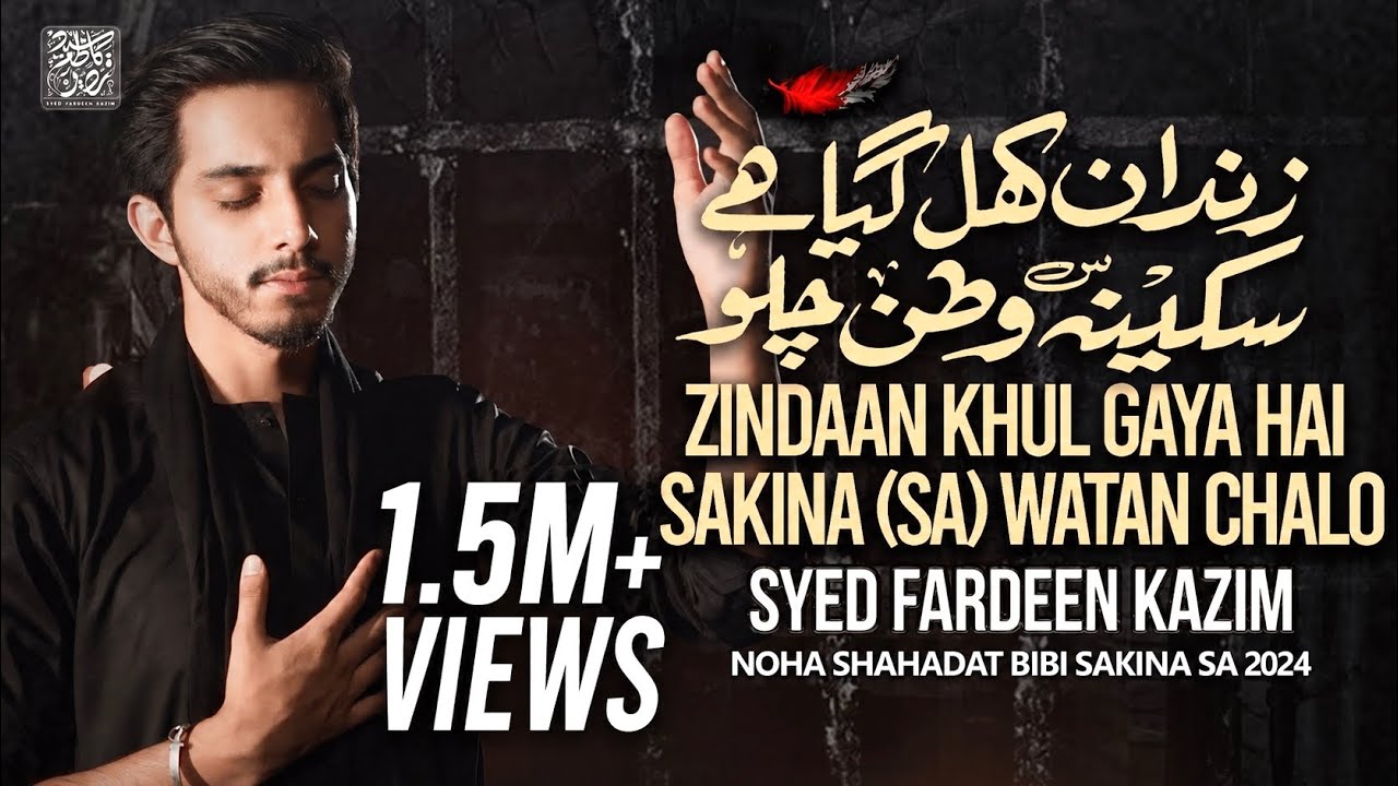 SAKINA WATAN CHALO | Syed Fardeen Kazim | New Nohay 2024 | Noha Bibi Sakina 2024 | 13 Safar Nohay