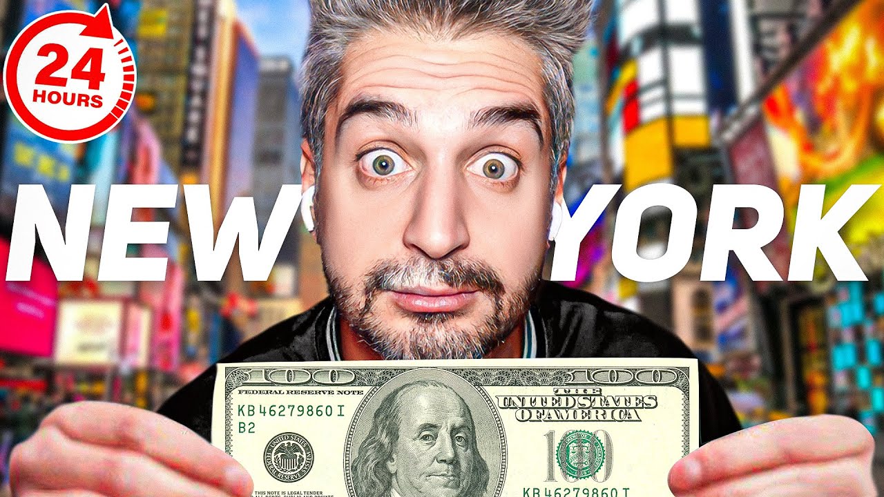 چالش یک روز با ۱۰۰ دلار! 💵 قسمت اول نیویورک🇺🇸