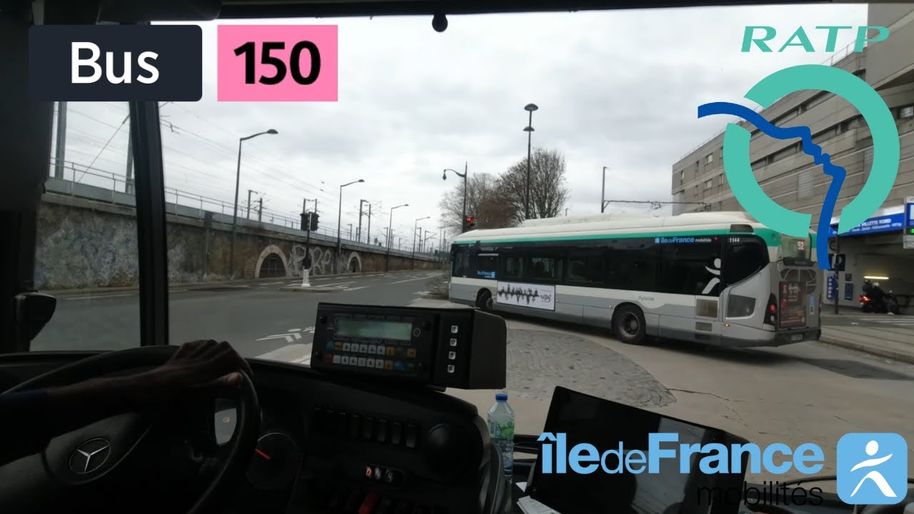 Bus 150 RATP | Porte de la Villette Métro - Stains Le Globe - 4K