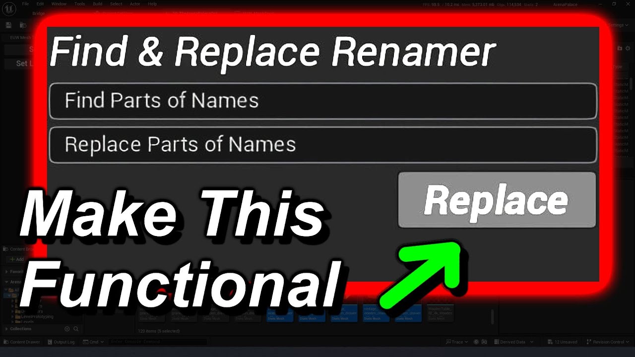Custom Tools in UE 5.4 - Part 04 - Renamer Blueprint Editor Widget #UE5