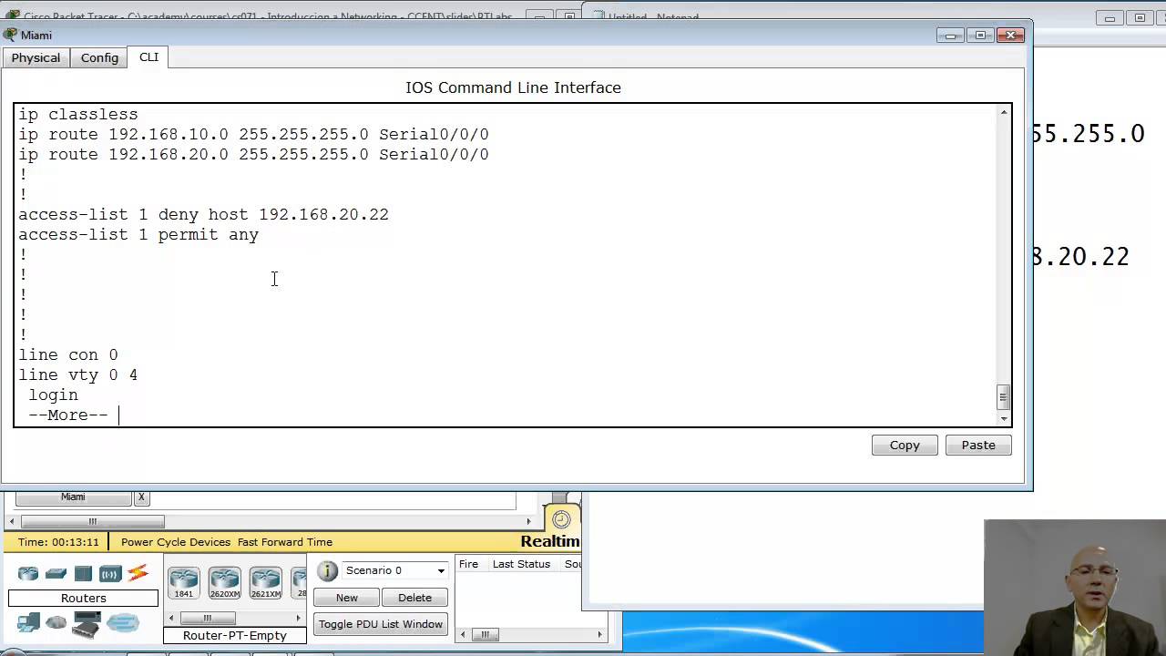 CS071 18.06 ACL Estandar - Ejemplo en Packet Tracer