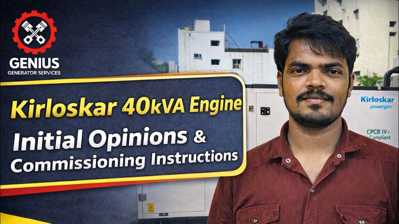 Kirloskar 40kva cpcb4 dg initial opinions and commissioning instructions @geniusgeneratorsintelugu 