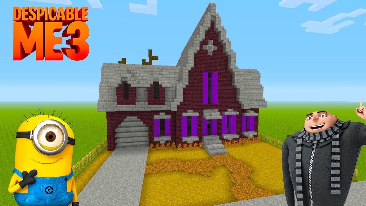 Minecraft Tutorial: How To Make Grus House From Despicable Me 