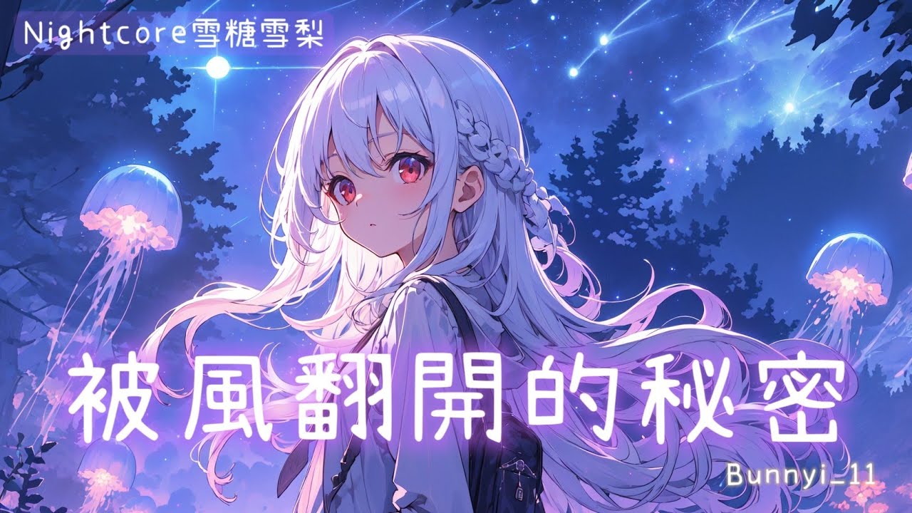 ✧ Nightcore ✧ 被風翻開的秘密 (lyrics) ♪動態歌詞♪#Bunnyi_11#被風翻開的秘密#nightcore