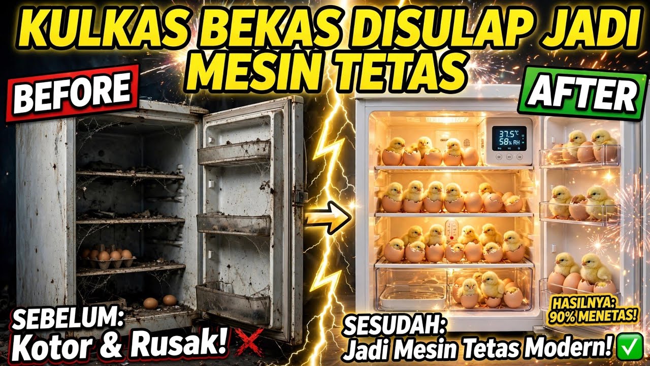 Cara membuat mesin tetas dari kulkas bekas