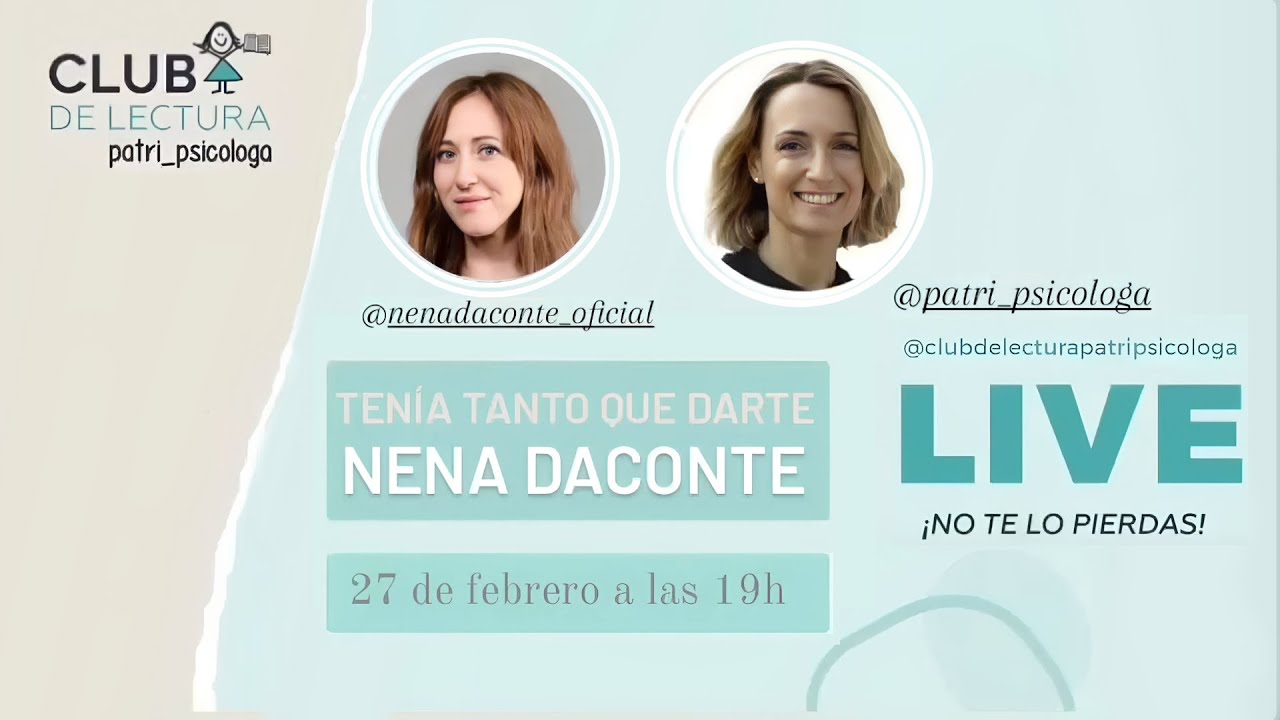 LIVE con Nena Daconte, que nos habla de su libro 