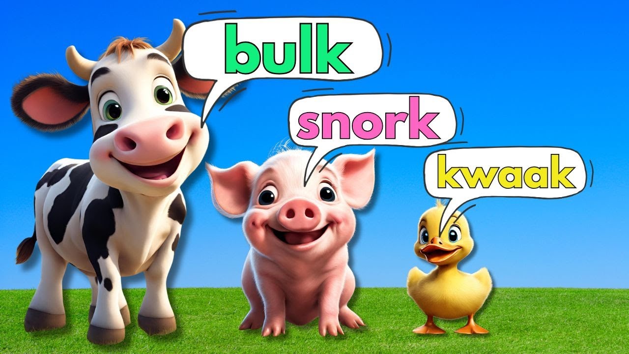 Wat noem ons die geluide van PLAASDIERE? Meervoude in Afrikaans vir kinders