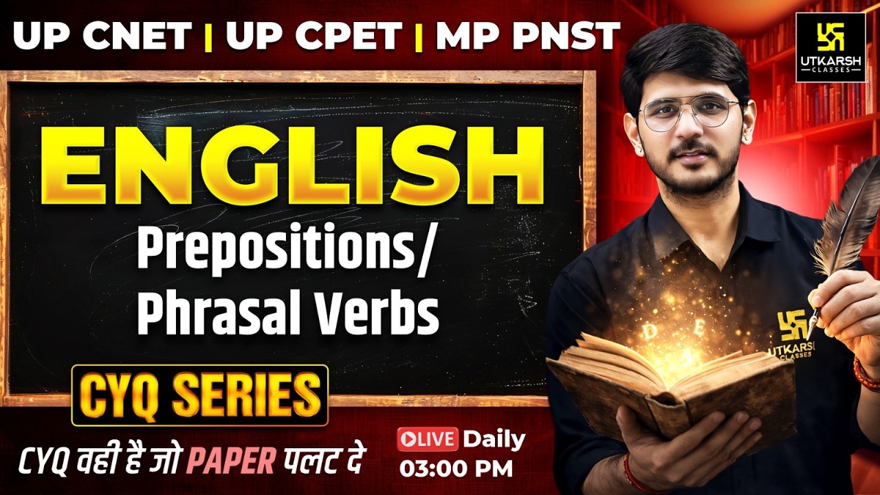 CYQ Series | English #19 | Prepositions | BSc Nursing & Paramedical Entrance 2026 Naresh Sir