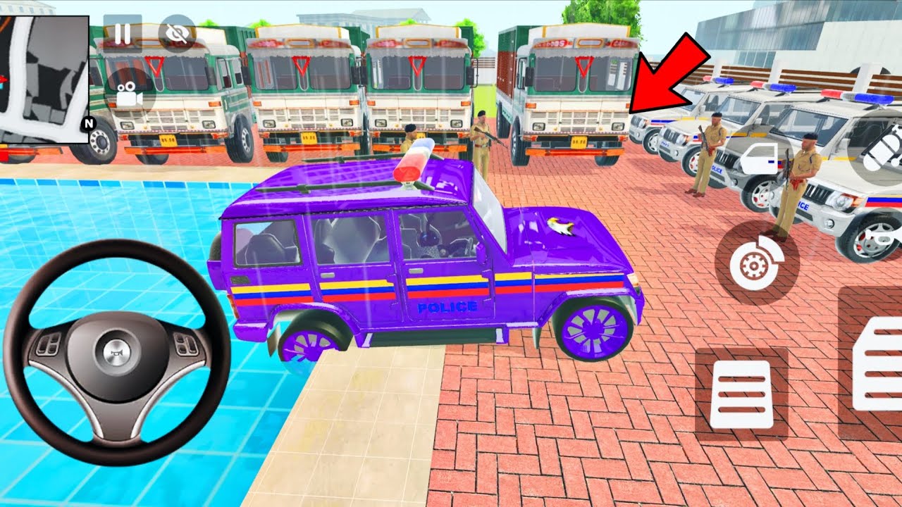 Car bike game*Franklin ordered an Indian police car and Truck or creta in the game 🎮 bike 🚳 🚨